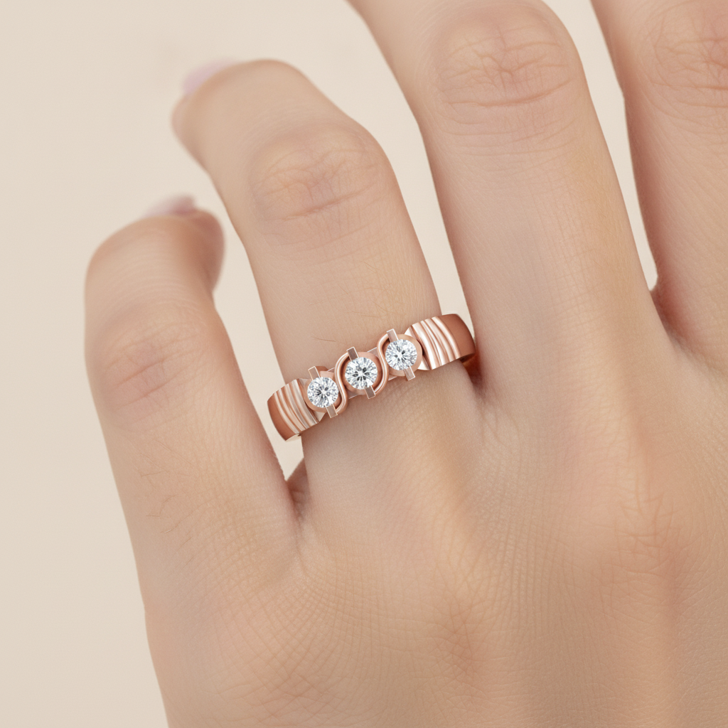Jewel Tone Gems Tri Stone Ring In 925 Sterling Silver - Thirteen