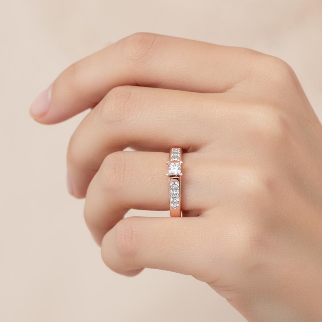Burning Solitaire Ring - Thirteen