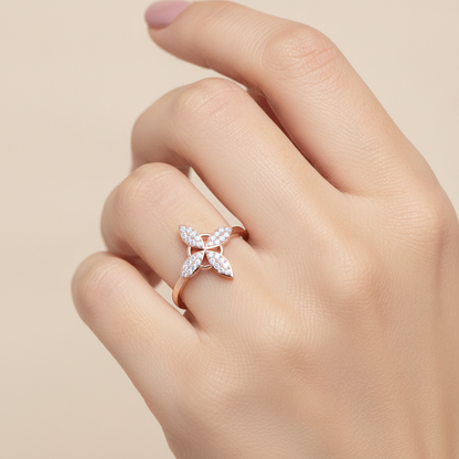 Apex Ring In 925 Sterling Silver - Fourteen