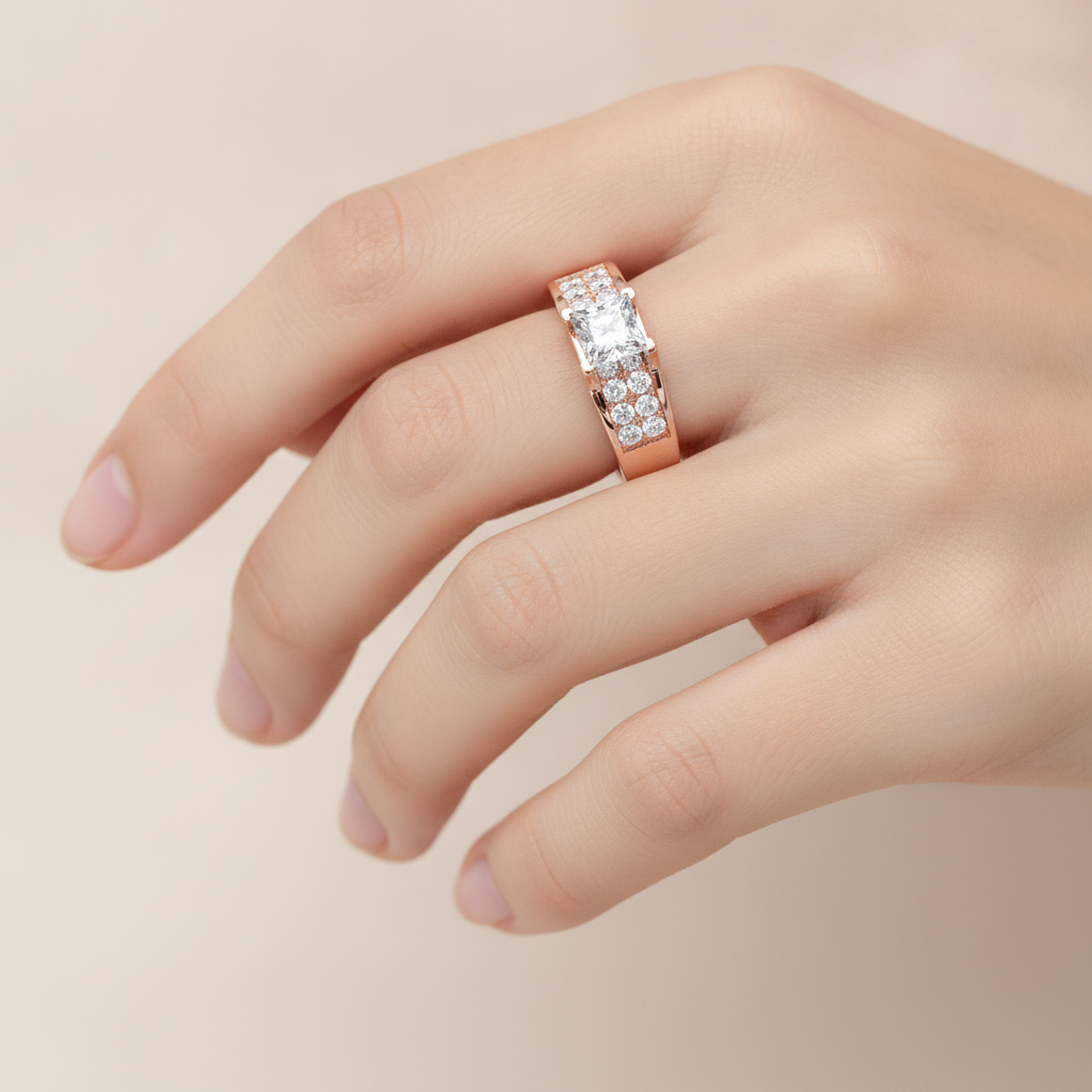Scintillate Solitaire Ring In 925 Sterling Silver - Thirteen