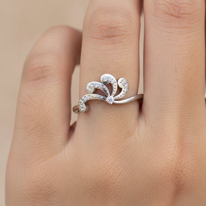 Irrina Diamond Ring In 925 Sterling Silver - Thirteen