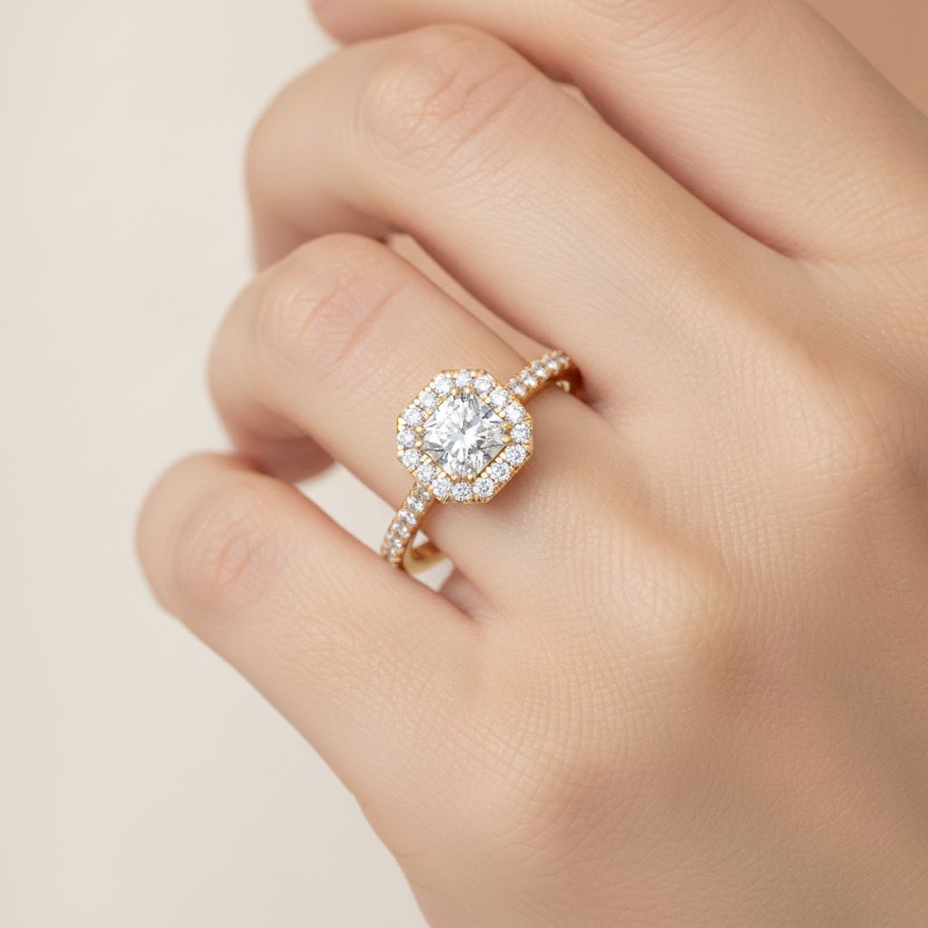 Domance Engagement Ring In 925 Sterling Silver - Thirteen