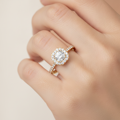 Domance Engagement Ring In 925 Sterling Silver - Thirteen