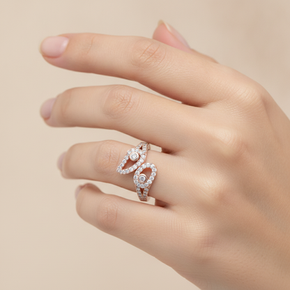 Dream Of Dazzle Cluster Ring In 925 Sterling Silver - Thirteen