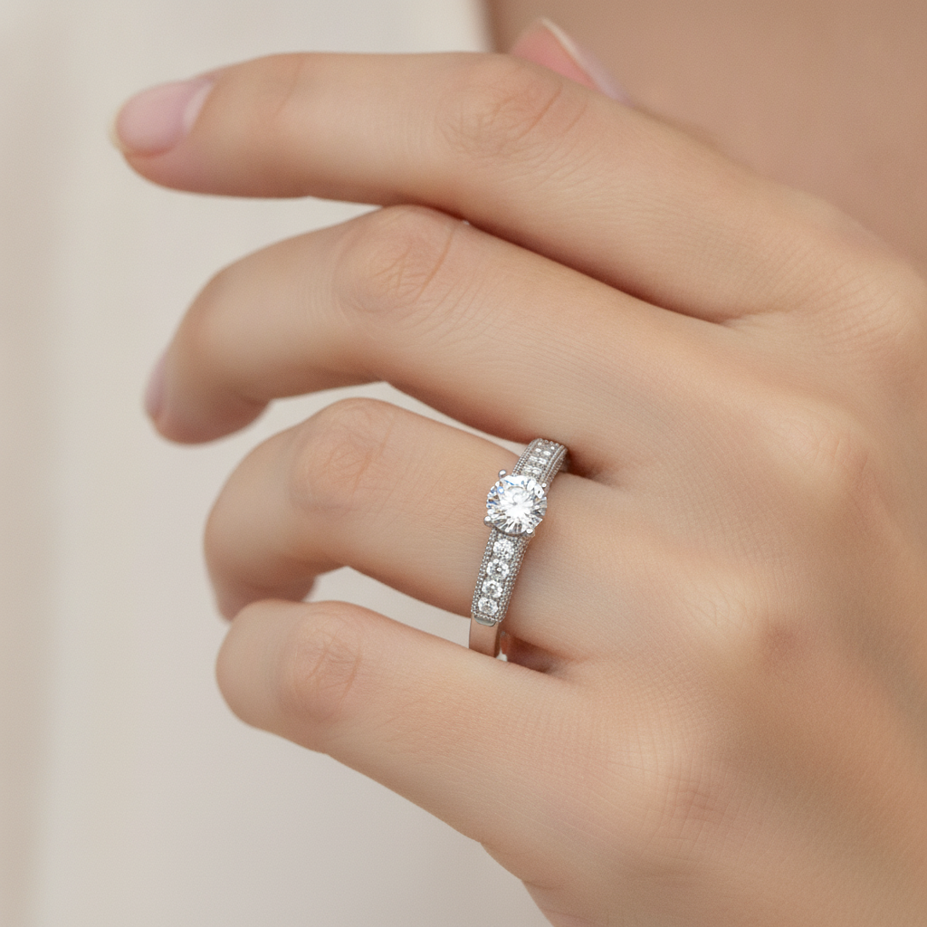 The Gental Solitaire Ring - Thirteen