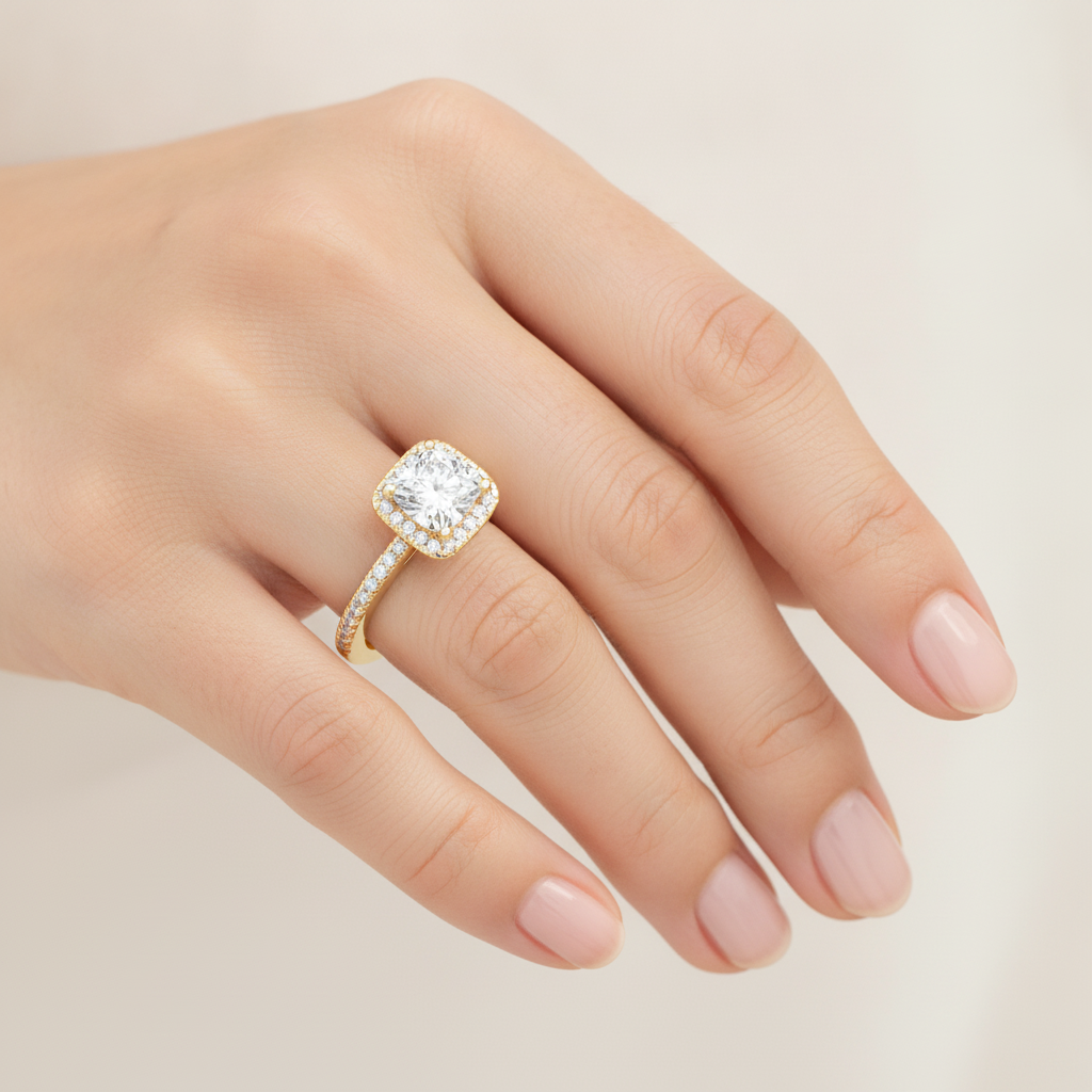 Exquisite Solitaire Ring In 925 Sterling Silver - Thirteen