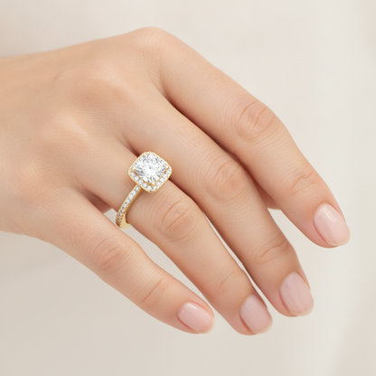 Exquisite Solitaire Ring In 925 Sterling Silver - Thirteen