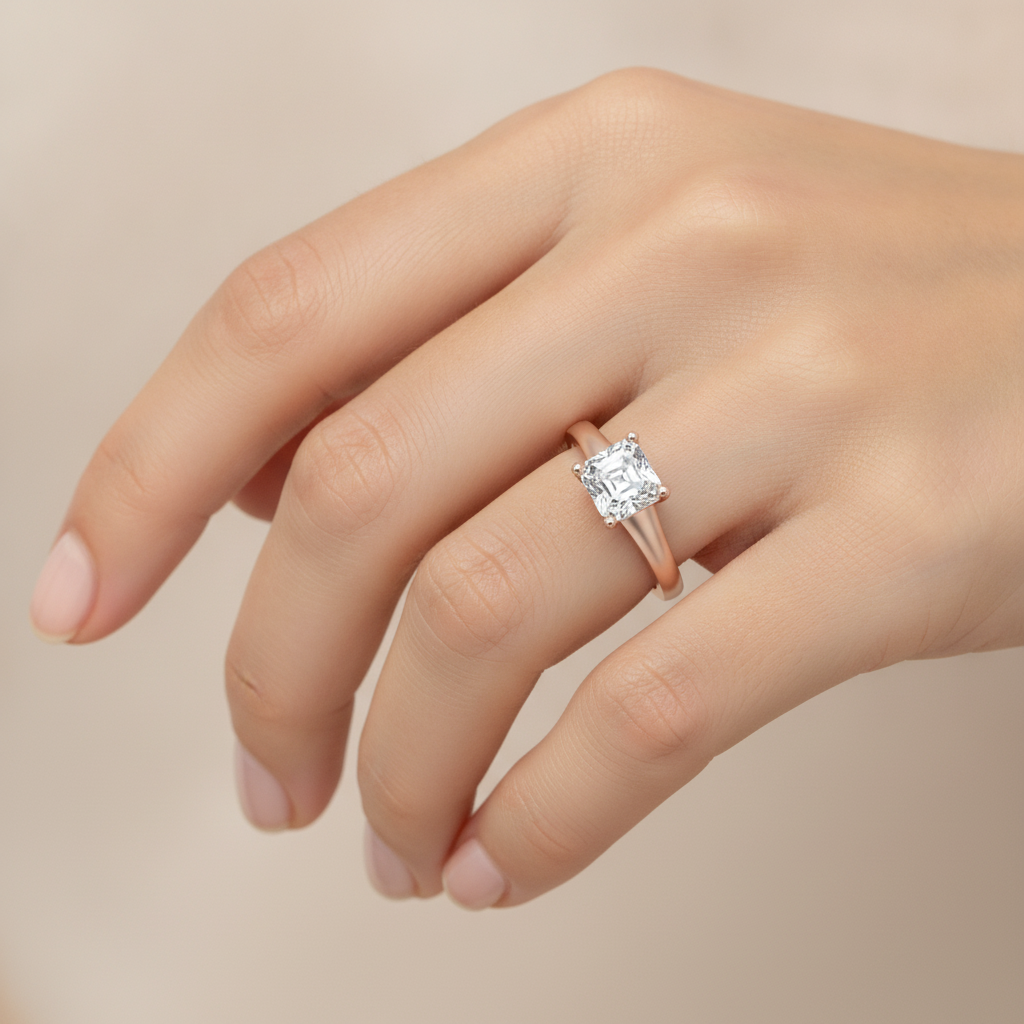 Fashion Forward Solitaire Ring In 925 Sterling Silver - Thirteen