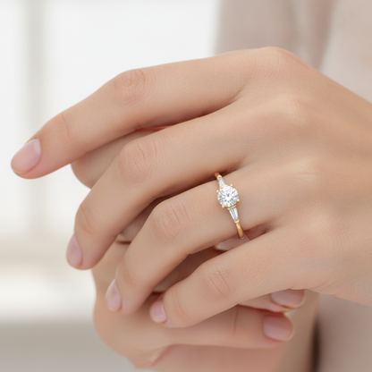 Effulgent Solitaire Ring In 925 Sterling Silver - Thirteen
