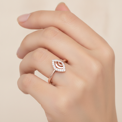 Winsome Loop Ring In 925 Sterling Silver - Thirteen