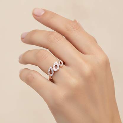 Dazzling Drops Ring In 925 Sterling Silver - Thirteen