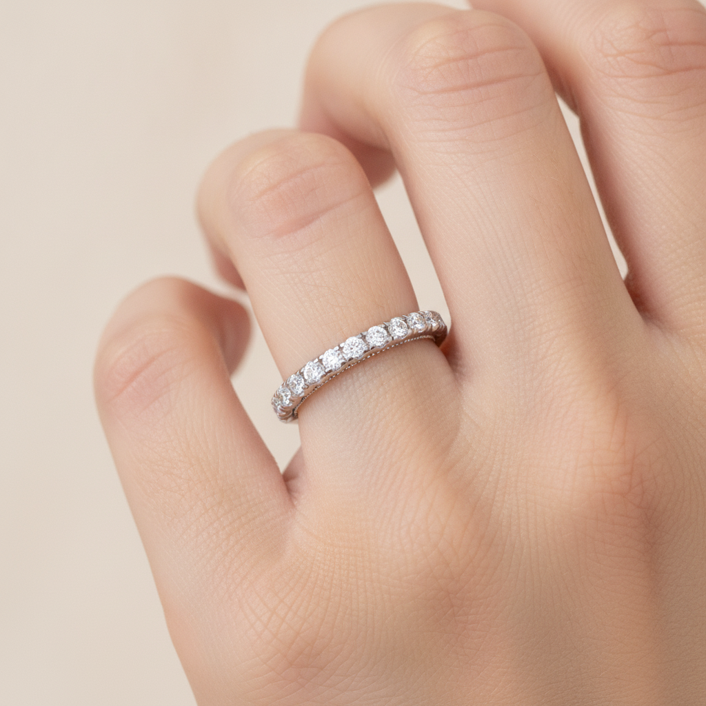 Flor Bonica Eternity Ring In 925 Sterling Silver - Thirteen