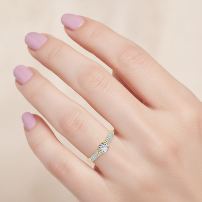 Shore Solitaire Ring In 925 Sterling Silver - Fourteen