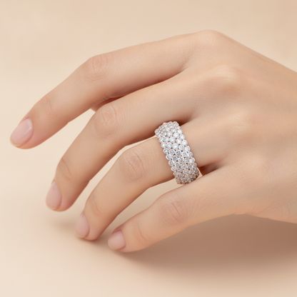 Believe Diamond Band In 925 Sterling Silver - Thirteen