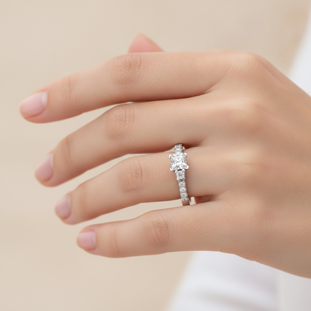 The Cutting Edge Three Stone Ring - Thirteen