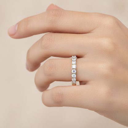 Hermosa Rose Eternity Ring In 925 Sterling Silver - Thirteen