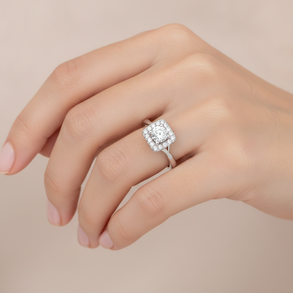 Luxury Bud Halo Ring - Thirteen