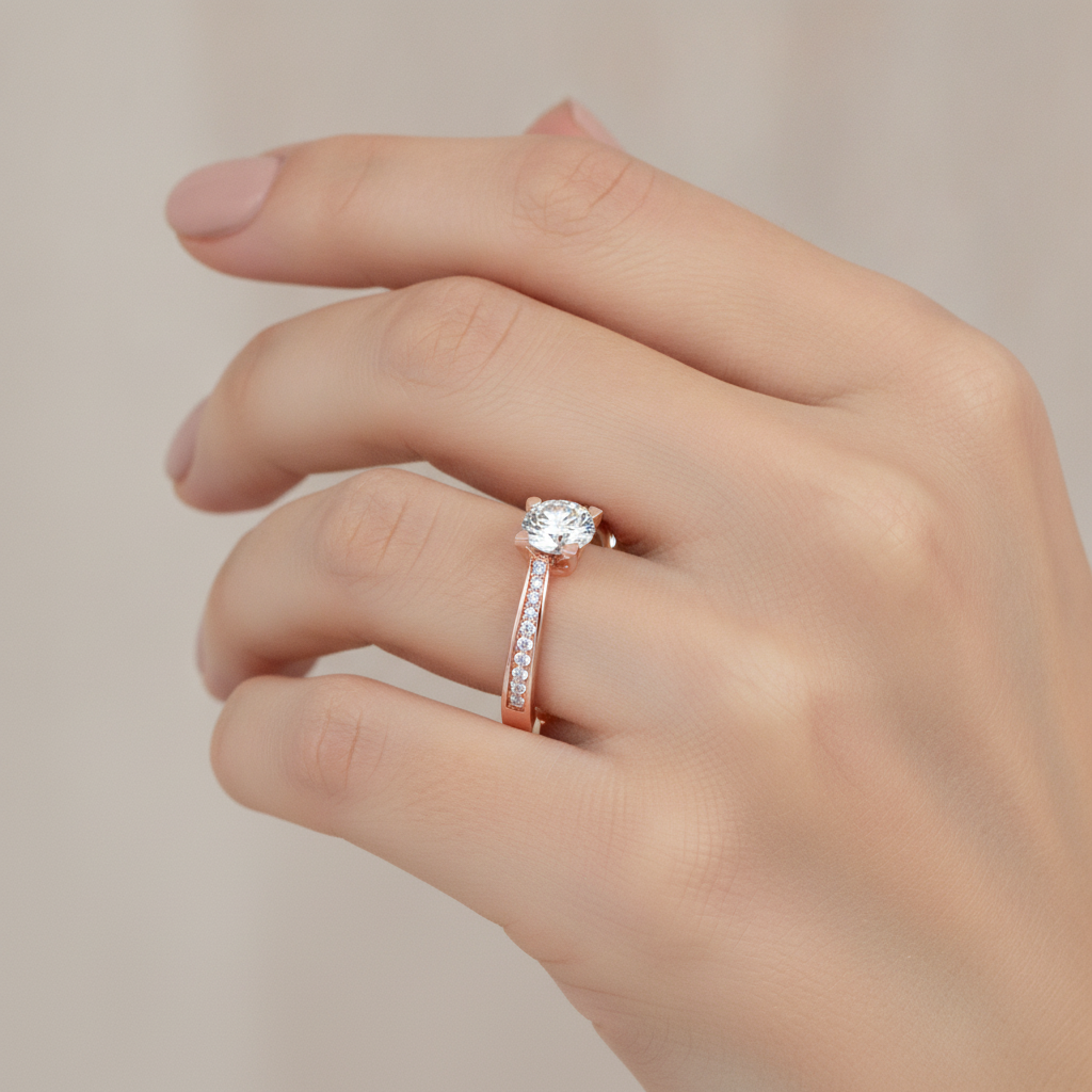 Resplendent Solitaire Ring In 925 Sterling Silver - Thirteen