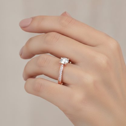 Resplendent Solitaire Ring In 925 Sterling Silver - Thirteen