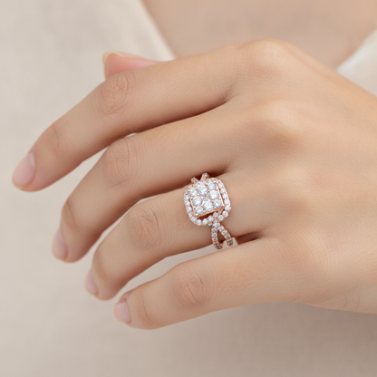 Twisting Squamous Cocktail Ring In 925 Sterling Silver - Thirteen