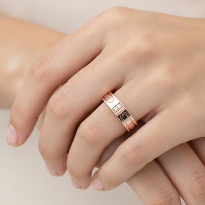 Gorgeous Vibe Two Stone Ring In 925 Sterling Silver - Thirteen