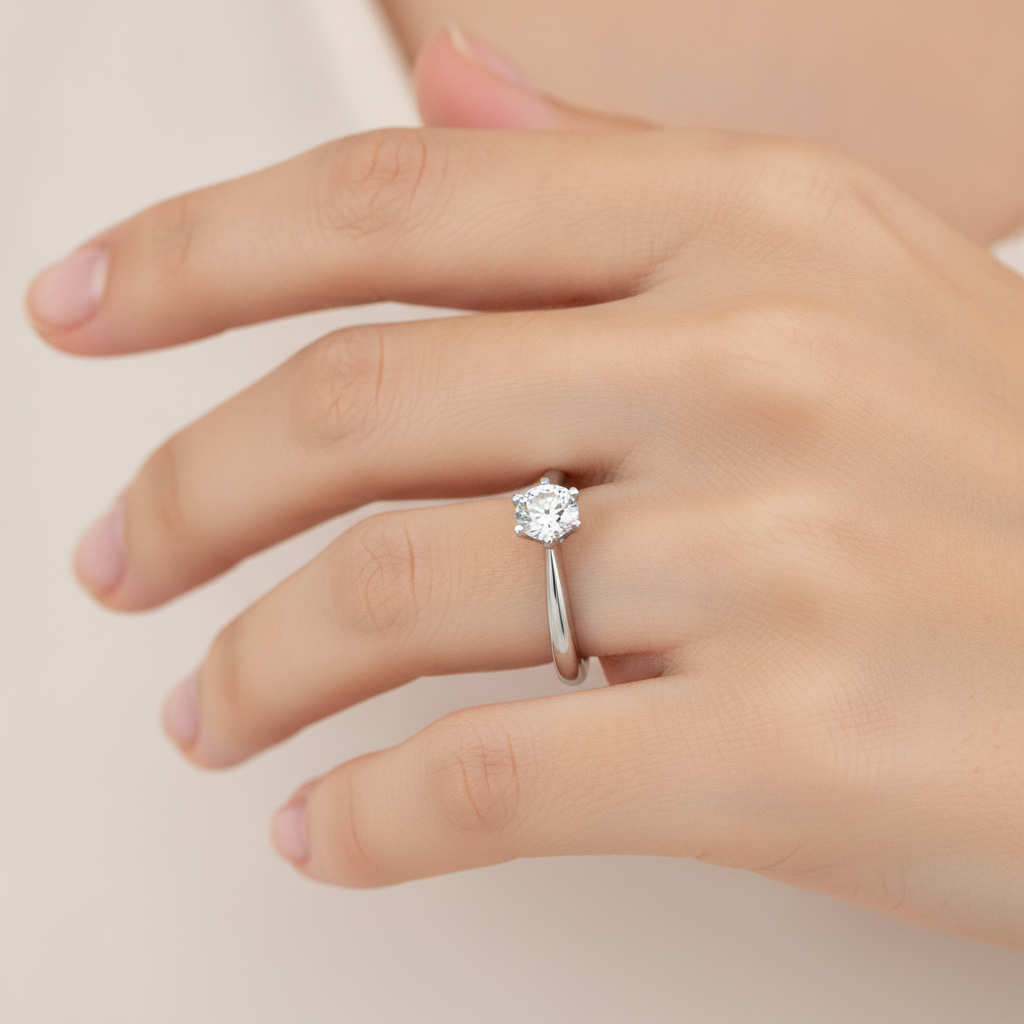 Efficient Solitaire Ring - Thirteen