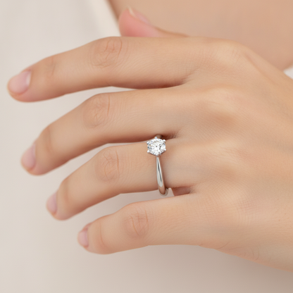 Efficient Solitaire Ring - Thirteen