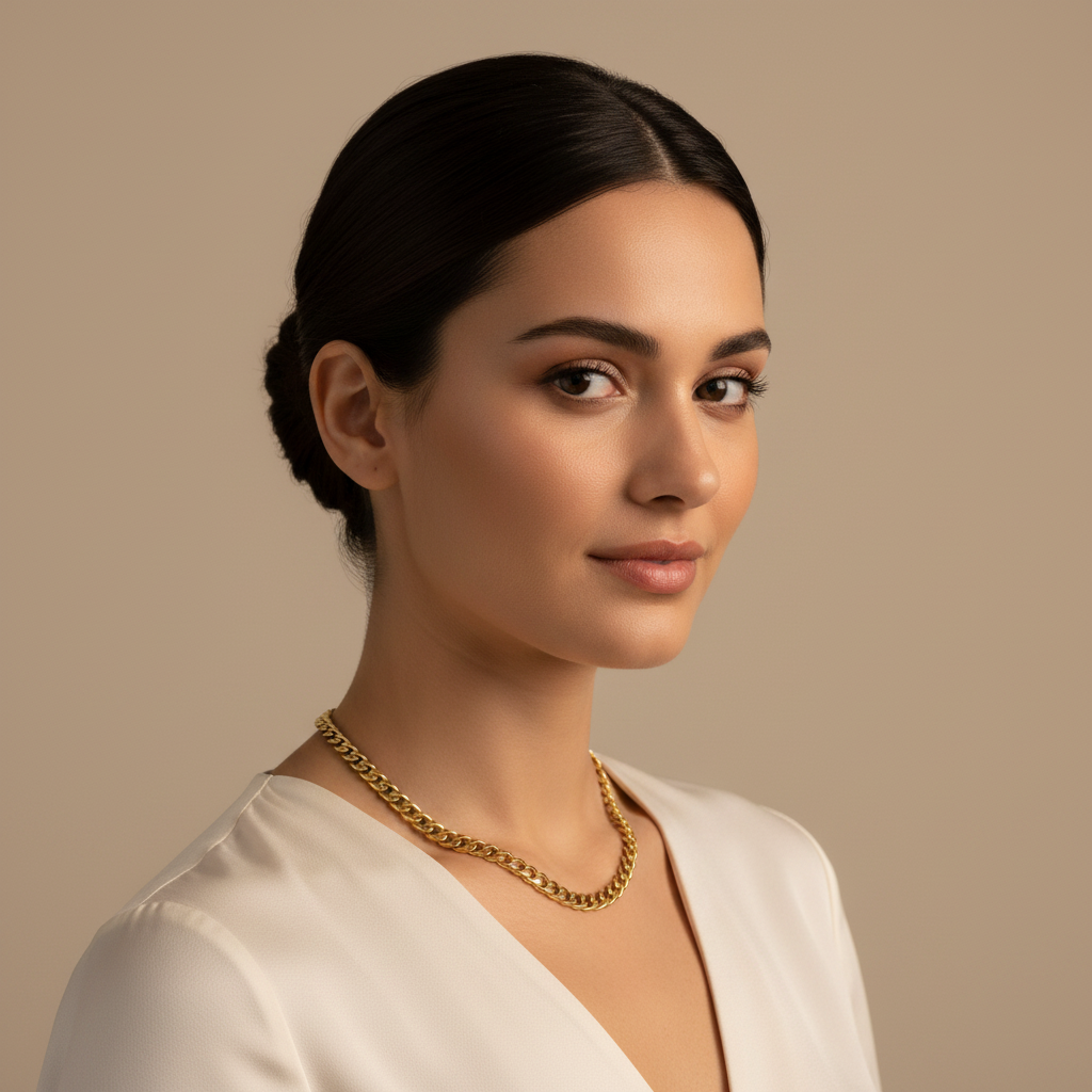 Cuban Link Chain Necklace With Box Clasp  20 Inch Statement Jewelry - Six