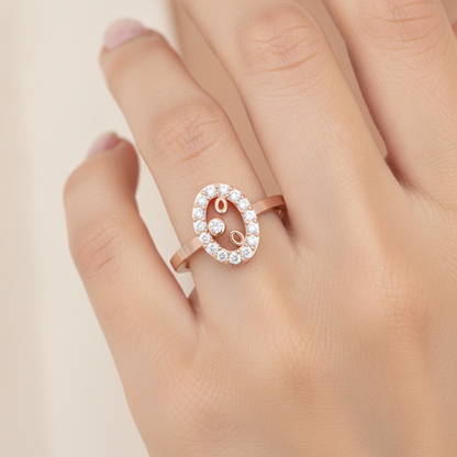 Dew Drop Ring In 925 Sterling Silver - Fourteen