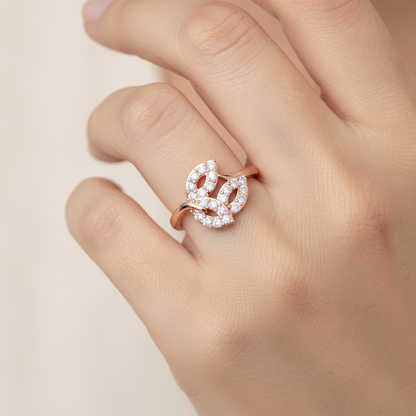 Tri Leaves Diamond Ring - Thirteen