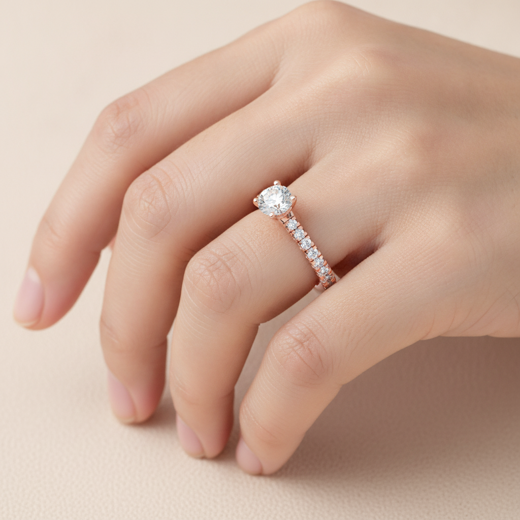 Times Solitaire Ring In 925 Sterling Silver - Thirteen