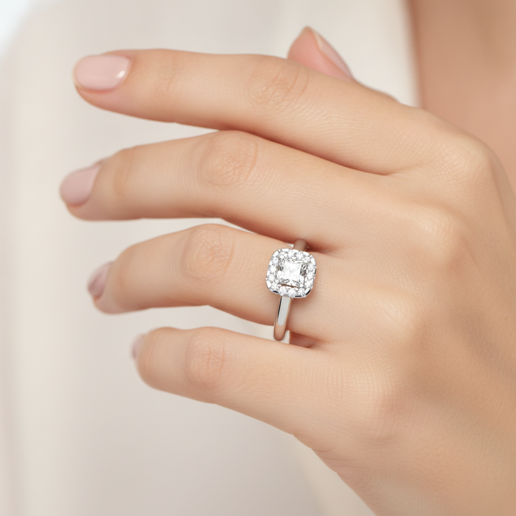 Incredo Diamond Engagement Ring In 925 Sterling Silver - Thirteen