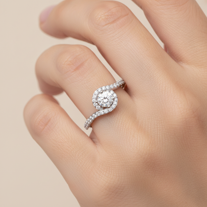 Frisky Diamond Ring In 925 Sterling Silver - Thirteen