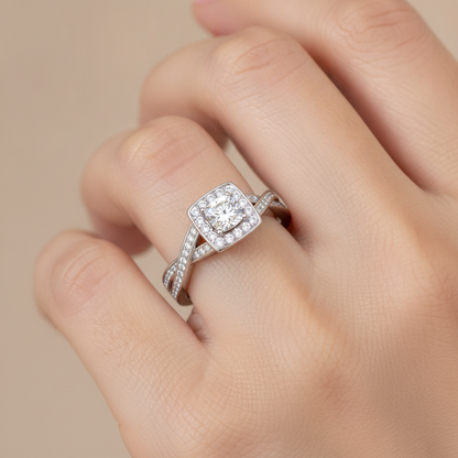 Luke Solitaire Ring In 925 Sterling Silver - Thirteen