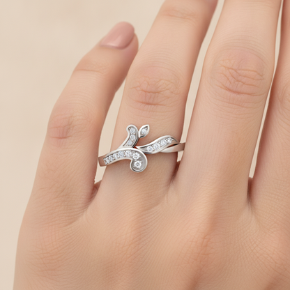 Petals & Ferns Diamond Ring - Thirteen