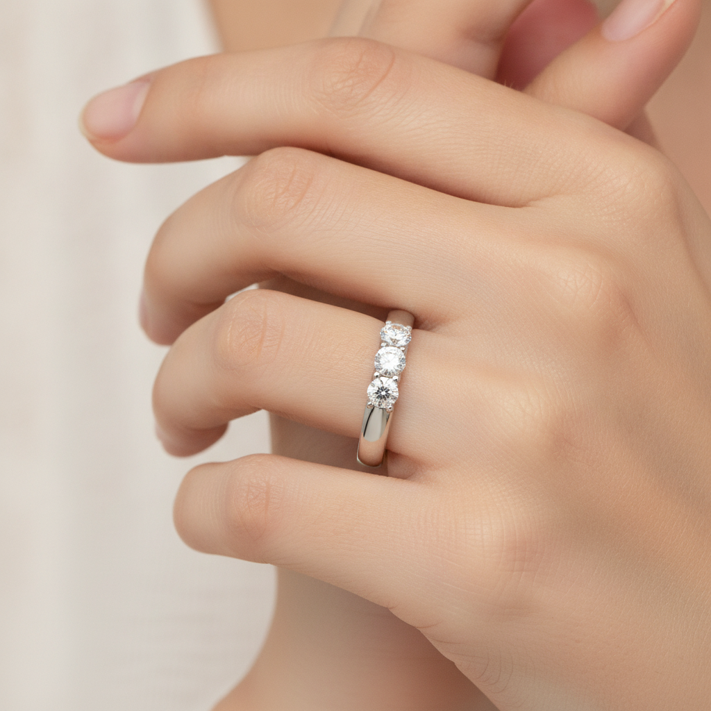 Grace Quad Stone Ring In 925 Sterling Silver - Thirteen