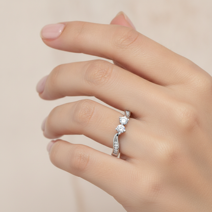 Dual Diamond Anniversary Ring - Thirteen