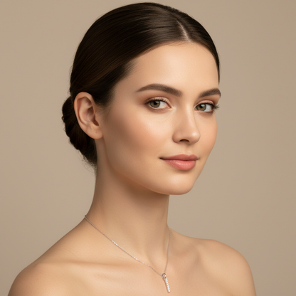 Rose Gold Diamond Letter I Initial Pendant Charm