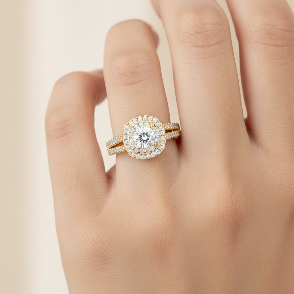 Stream Bridal Ring Set In 925 Sterling Silver - Thirteen