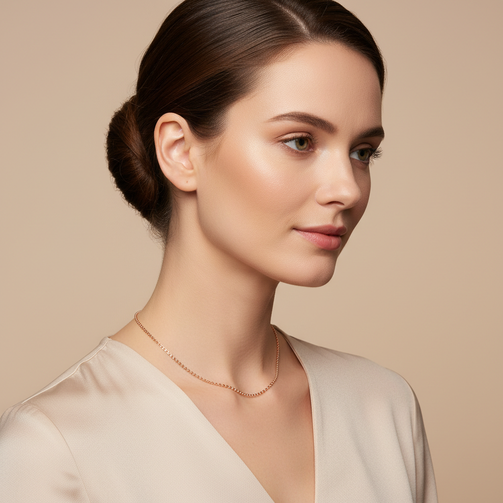 14K Gold Cable Chain Necklace 20 inch