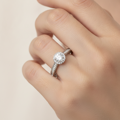 Enchanting Diamond Ring In 925 Sterling Silver - Thirteen