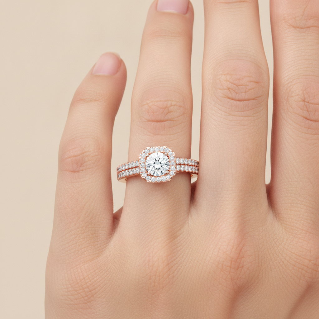 Imbue Halo Ring In 925 Sterling Silver - Thirteen
