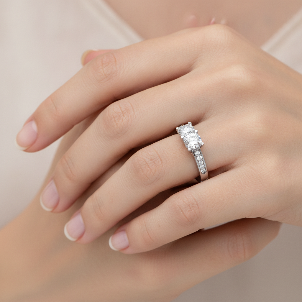 The Evolved Three Stone Ring - Thirteen