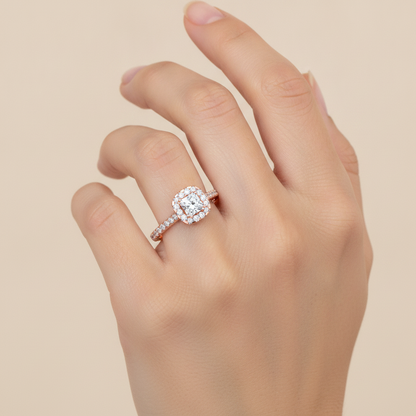 Importance Halo Ring In 925 Sterling Silver - Thirteen