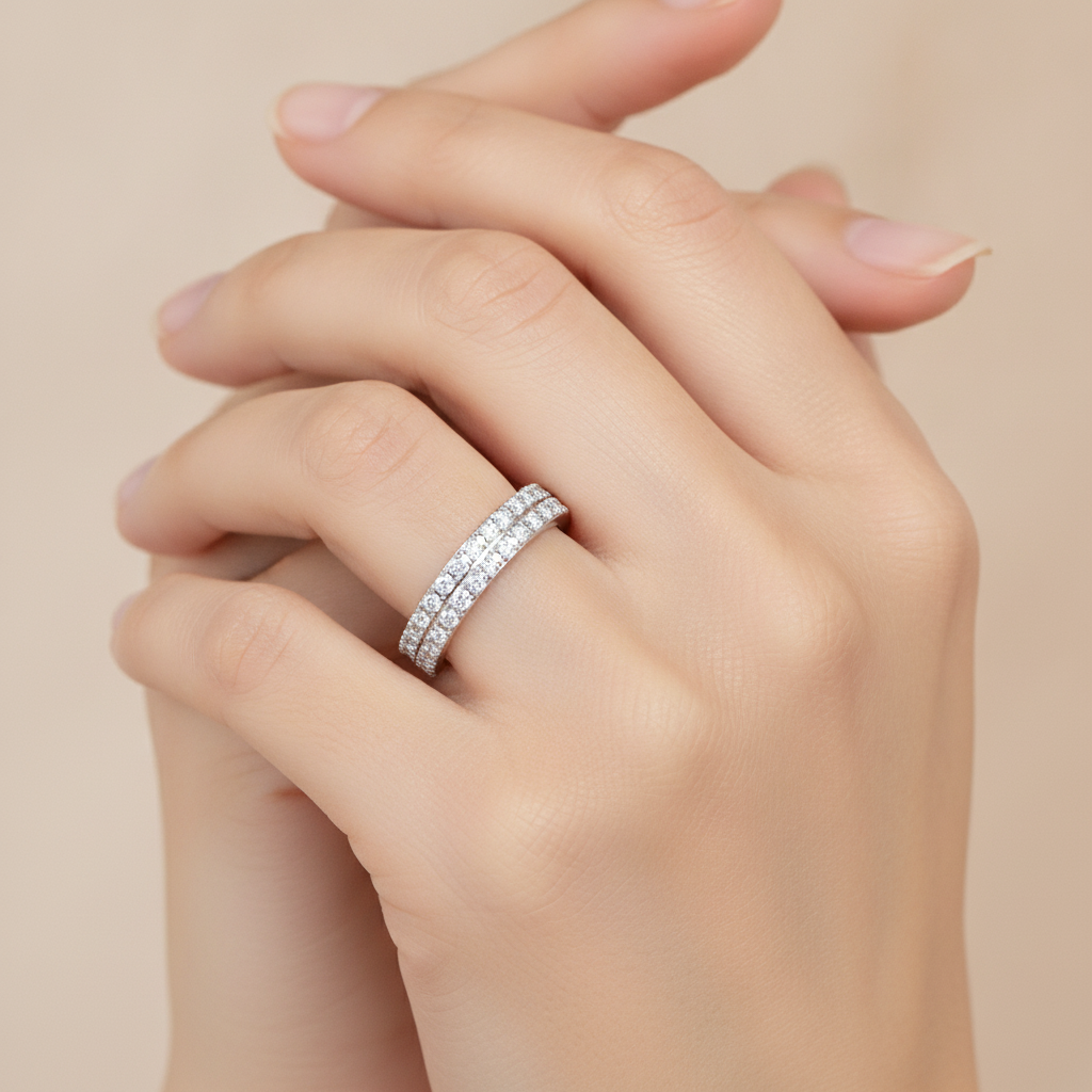 Magnifique Stackable Ring In 925 Sterling Silver - Thirteen