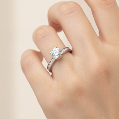 Beaded Beauty Single Stone Ring - Fourteen