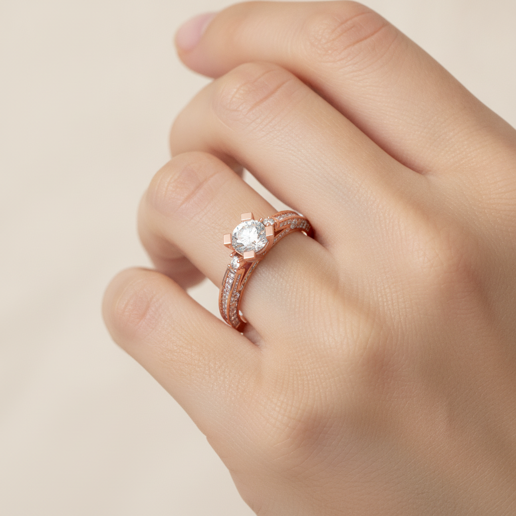 Reefulgent Solitaire Ring In 925 Sterling Silver - Thirteen