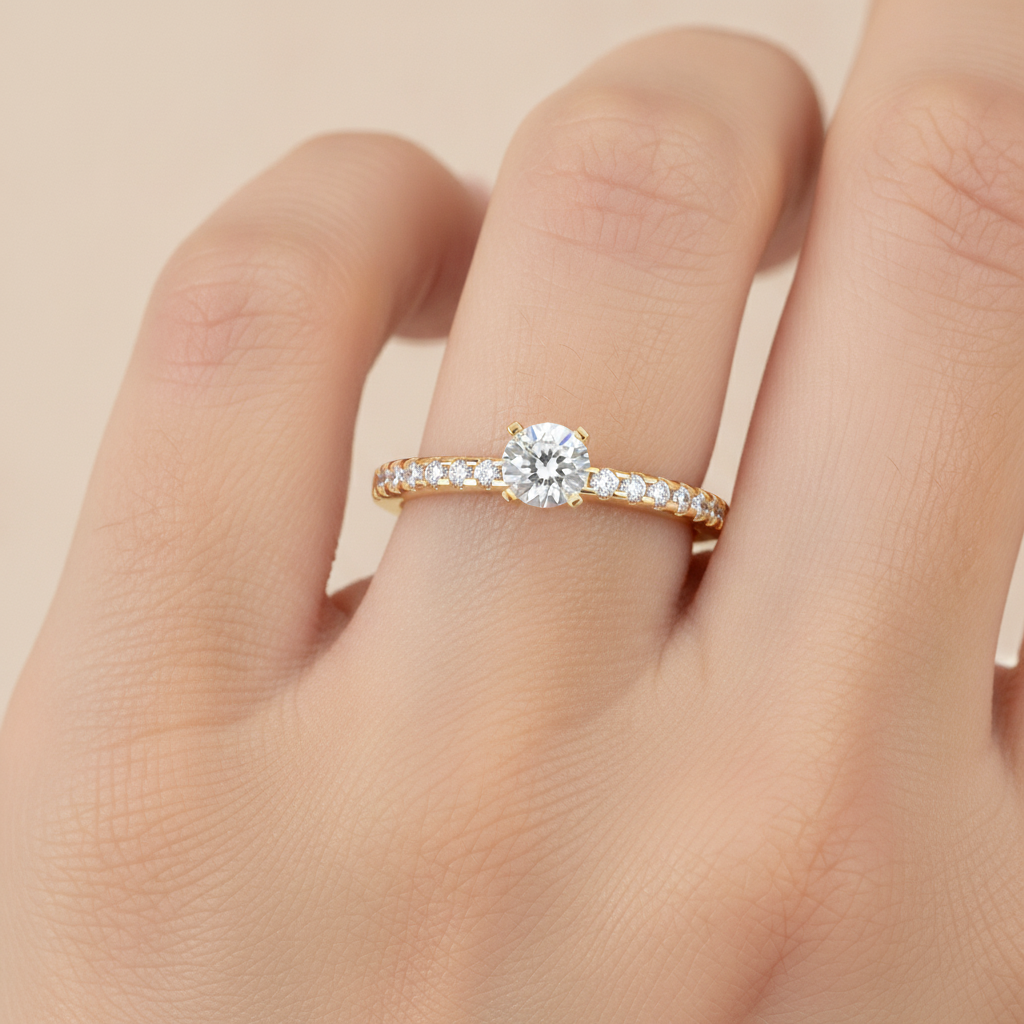 Superb Solitaire Ring In 925 Sterling Silver - Thirteen