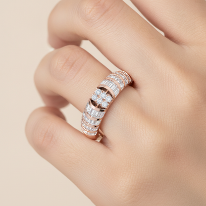 Meravellos Broad Band Ring In 925 Sterling Silver - Thirteen