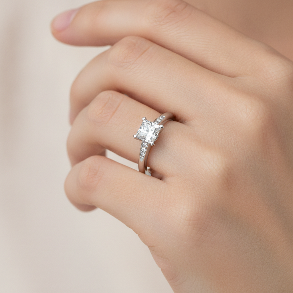 Heavenly Engagement Ring In 925 Sterling Silver - Thirteen